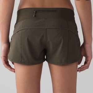 Dark Olive Size 6 Lululemon Speed Up Shorts 2.5